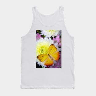 Large Yellow Butterfly On With Mum Tank Top